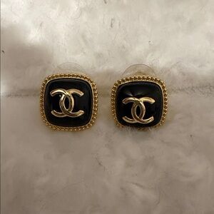 Elegant Black and Gold Earrings